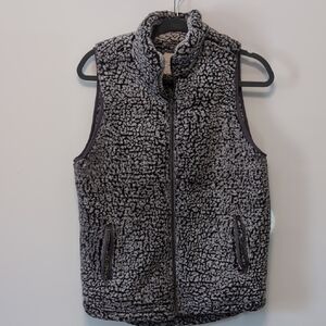 Women's Thread And Supply Gray Sherpa Vest Size Medium